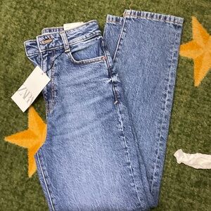 Zara Women's Denim Straight Leg Jeans
